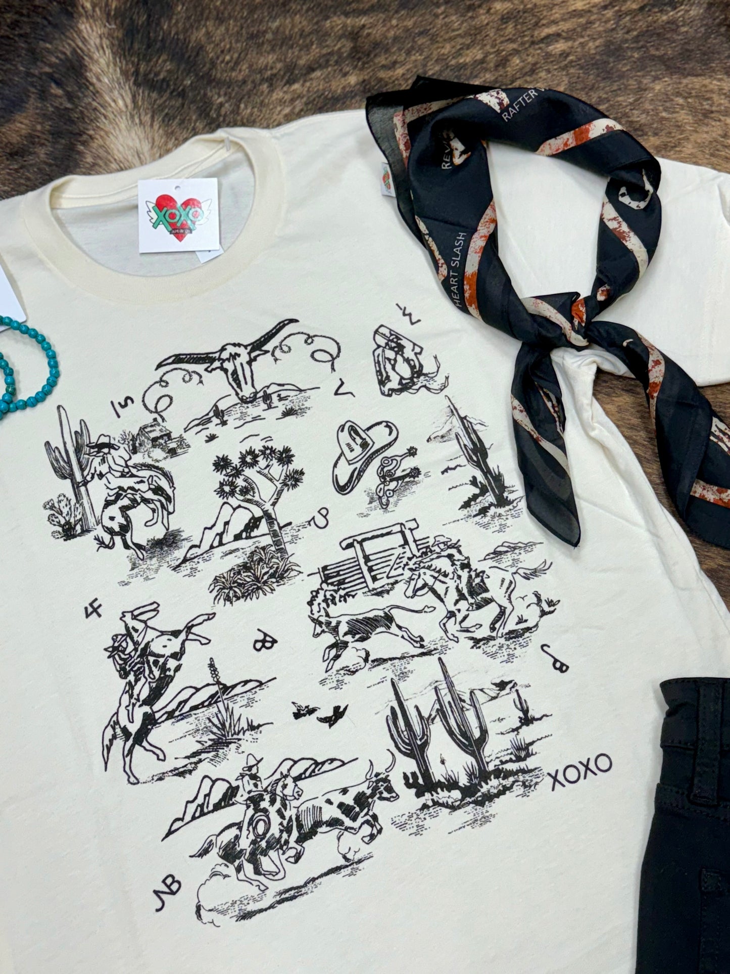 XOXO Western Toile Tee