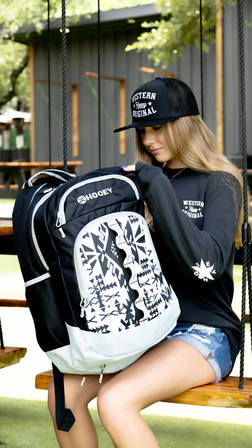 HOOEY OX BLACK/GREY AZTEC BACKPACK