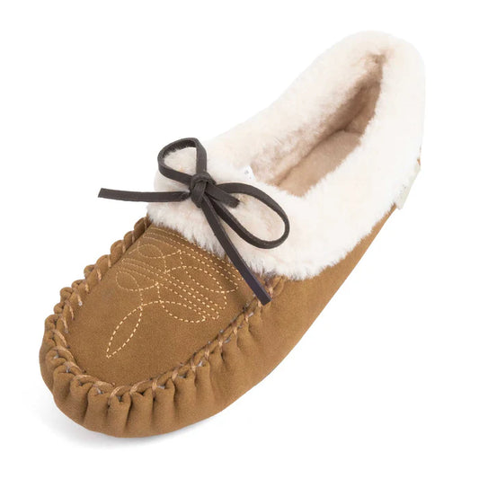 BR ADULT MONICA MOCCASIN TAN SLIPPER