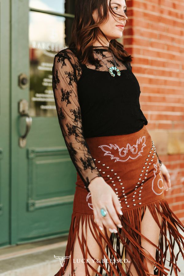 LACE LS BLACK TOP