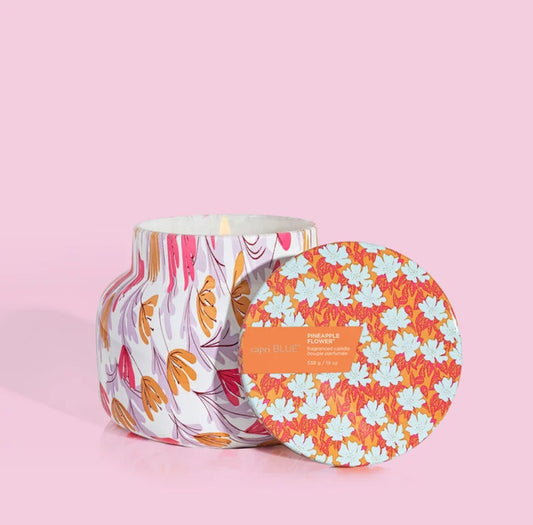 Capri Blue Pineapple Flower 19oz Pattern Candle