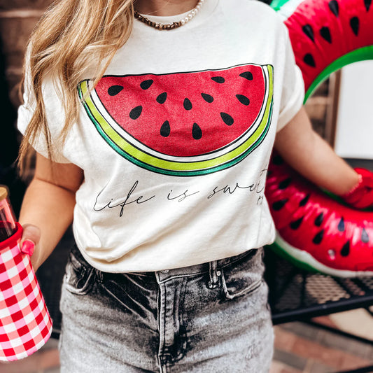 LIFE IS SWEET WATERMELON TEE
