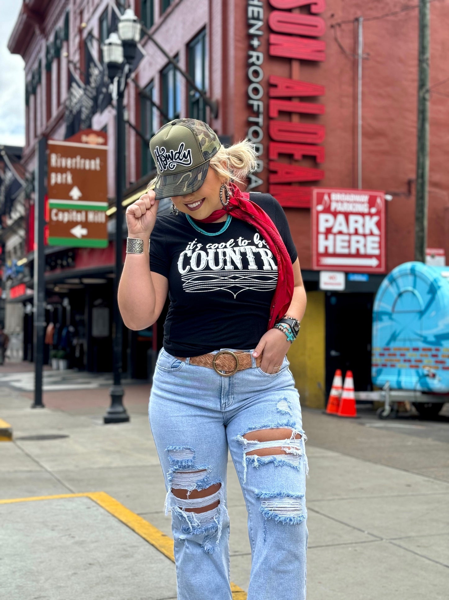 Cool To Be Country Black Tee
