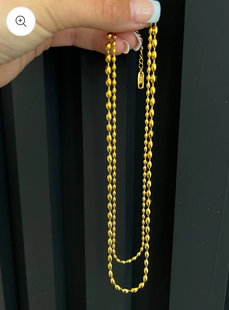 BEADED LAYERED NECKLACE