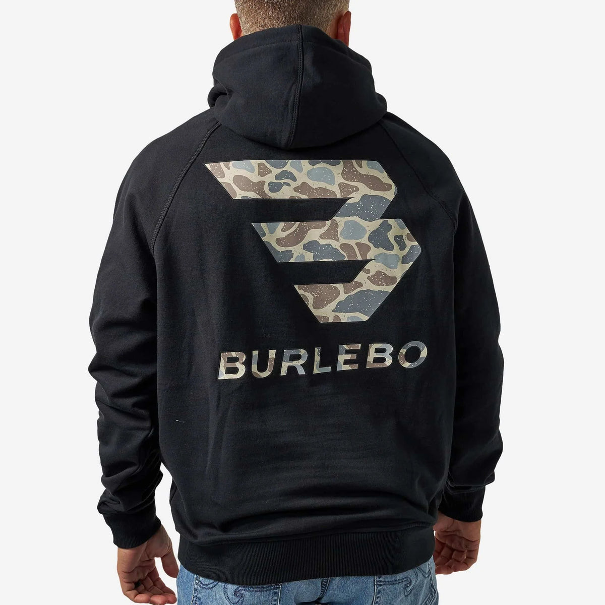 FLEECE HOODIE FLYING B LOGO BLACK