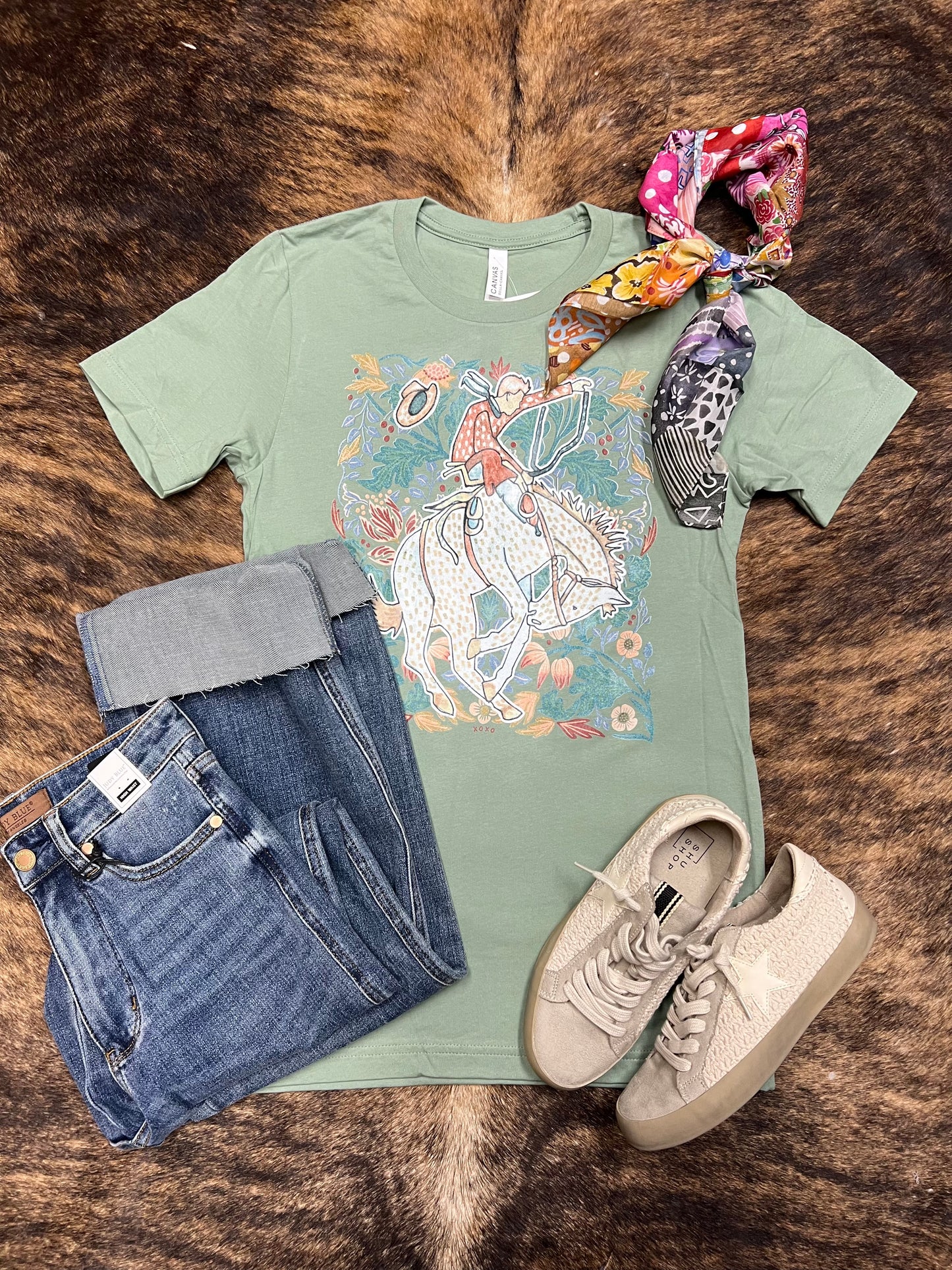 WILLIAM MORRIS BRONC TEE