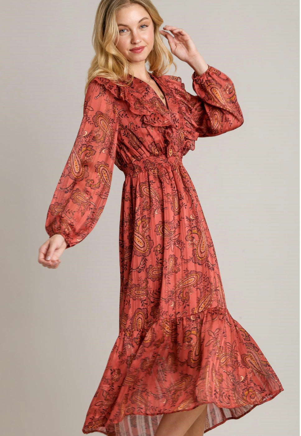 Floral V-Neck Maxi Dress