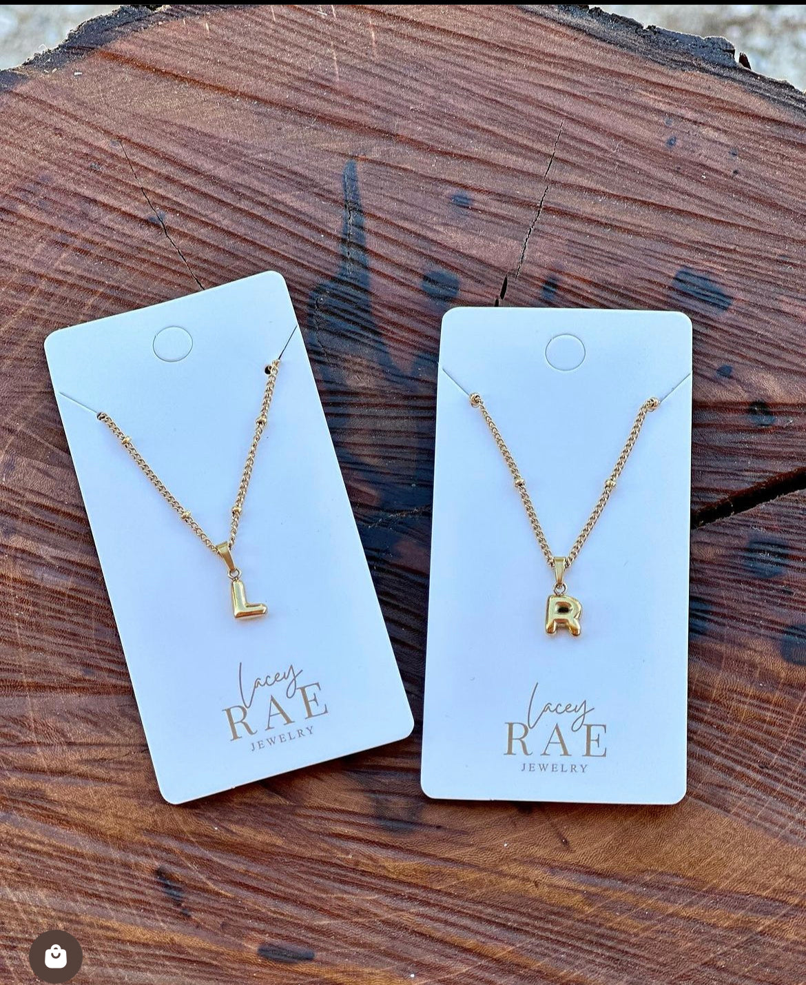 Bri Bubble Initial Necklace