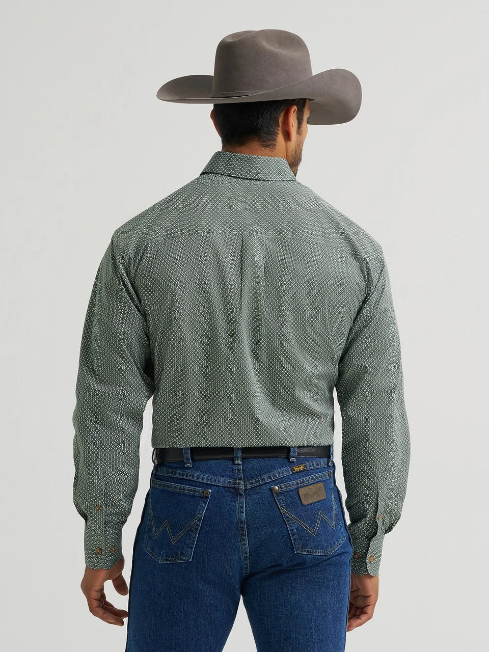 GEORGE STRAIT GREEN PRINT LONG SLEEVE