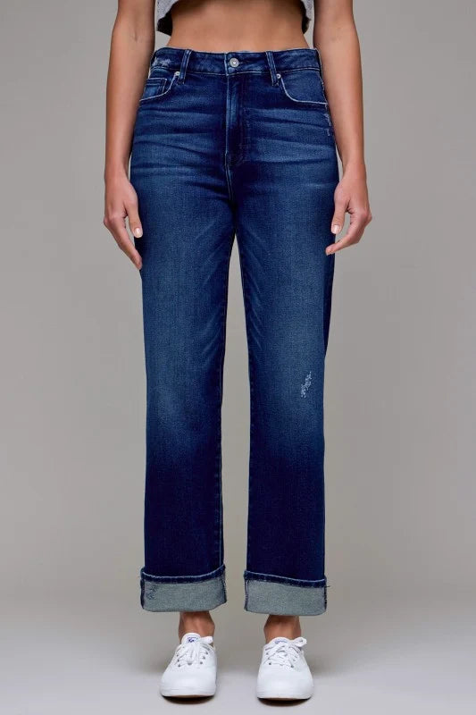 WMS CUFF STRAIGHT DARK JEAN
