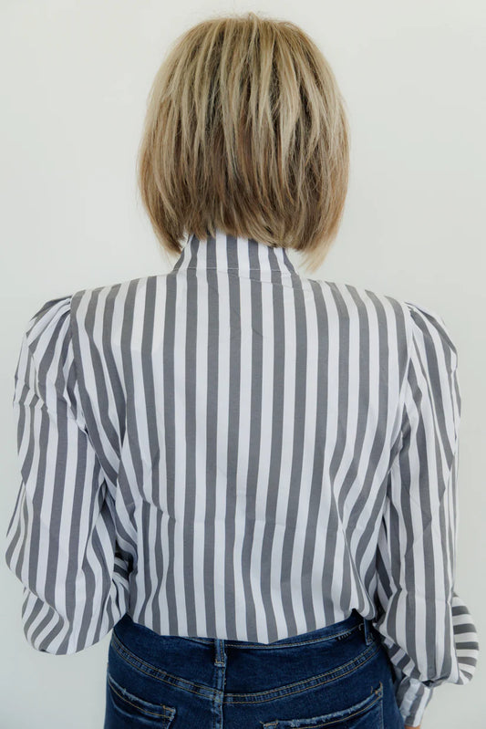 BOW TIE STRIPE LS TOP