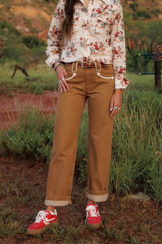 RETRO TAN ARROW JEAN