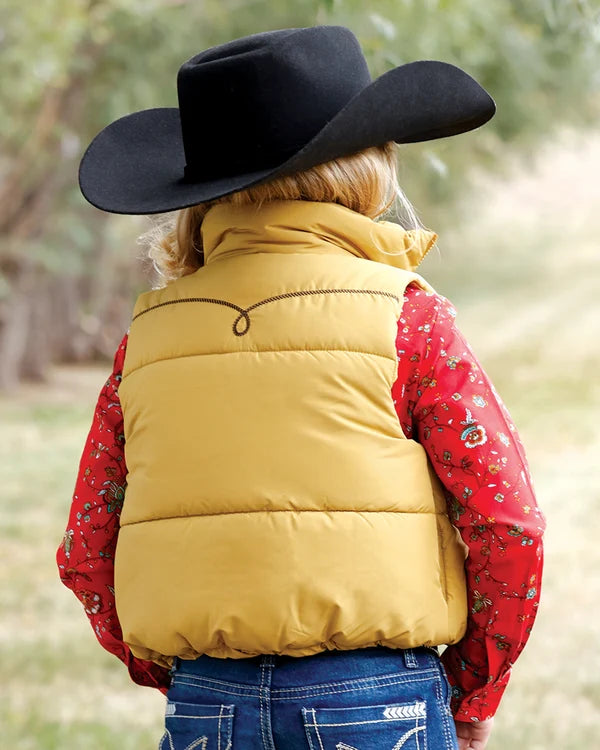 GIRL GOLD PUFF VEST