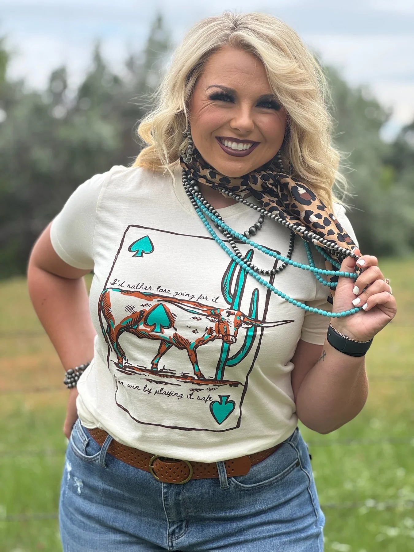 LAUREN'S LONGHORN TEE