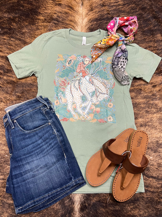 WILLIAM MORRIS BRONC TEE