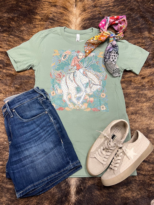 WILLIAM MORRIS BRONC TEE