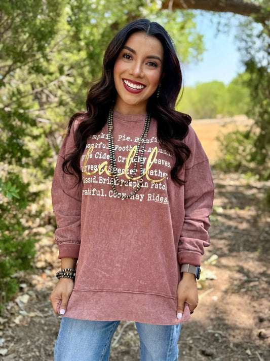 WORDS OF FALL SWEATER