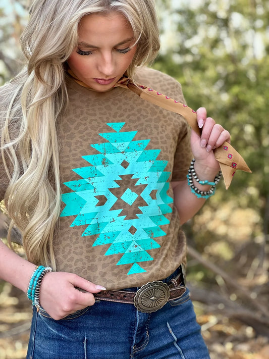 LEOPARD BROWN AZTEC SS