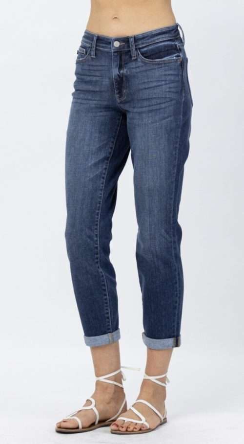JUDY BLUE CORE MID-RISE BOYFRIEND JEAN