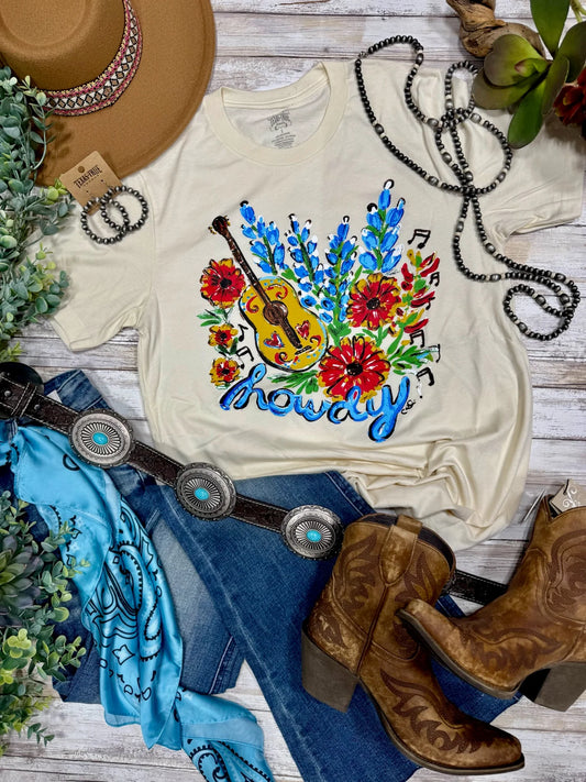 CALLIE BLUEBONNET HOWDY TEE