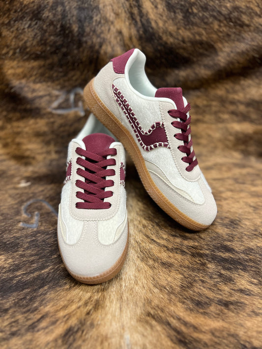 MAKERS MEL BURGUNDY SNEAKERS