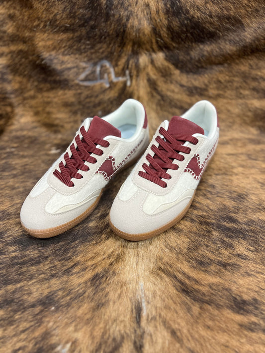 MAKERS MEL BURGUNDY SNEAKERS