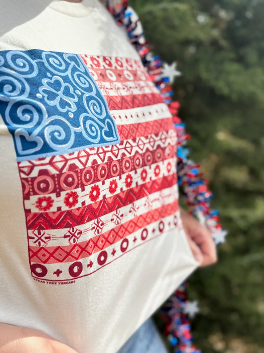 BARBARA'S PAISLEY FLAG TEE