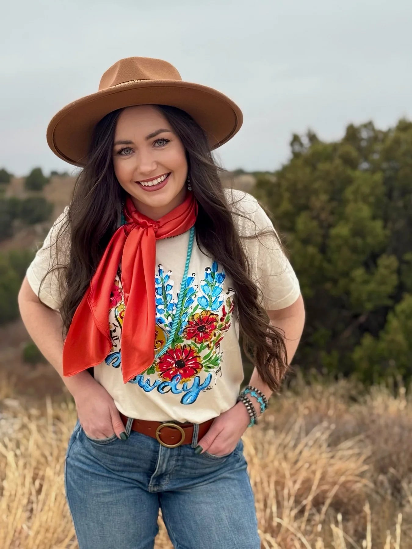 CALLIE BLUEBONNET HOWDY TEE