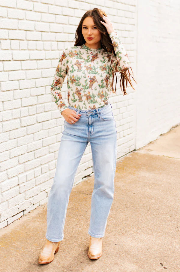 WM CACTUS COWGIRL MESH