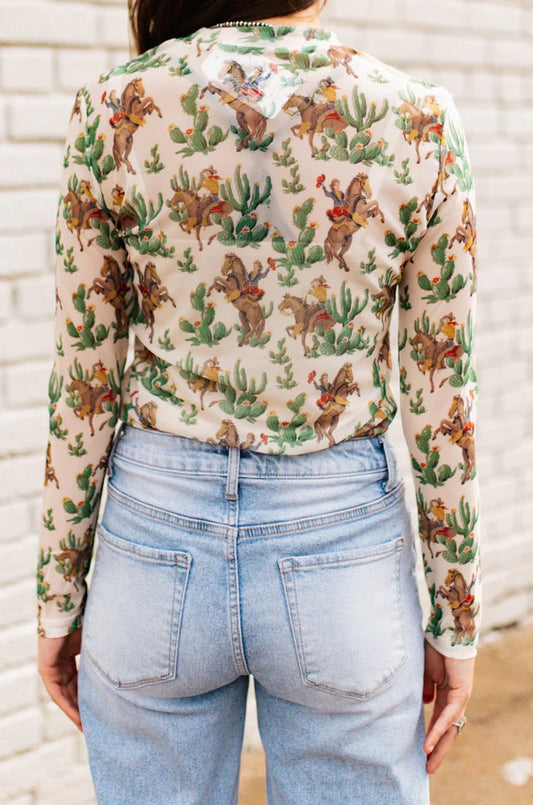 WM CACTUS COWGIRL MESH