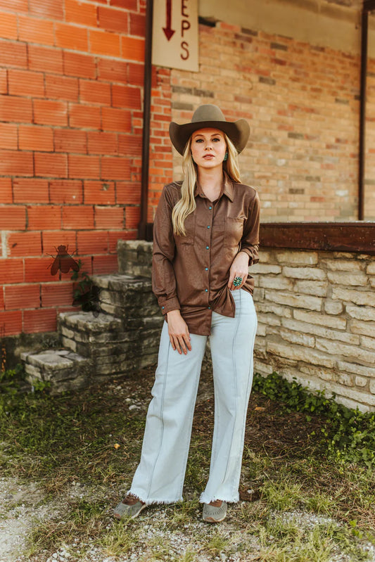 LEATHER LUX CHOCOLATE LS