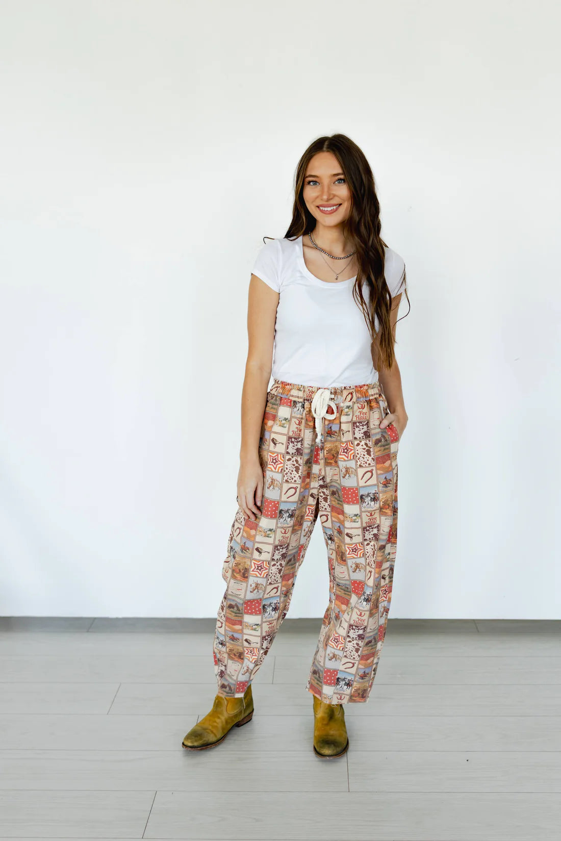 WESTERN BARREL PANTS