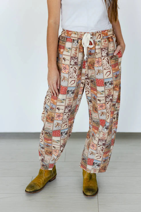 WESTERN BARREL PANTS