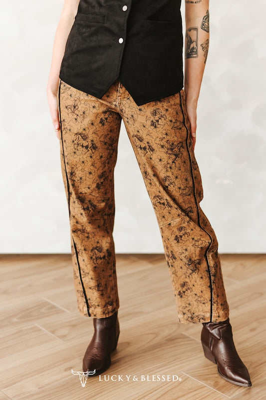 FLORAL MR BARREL JEAN