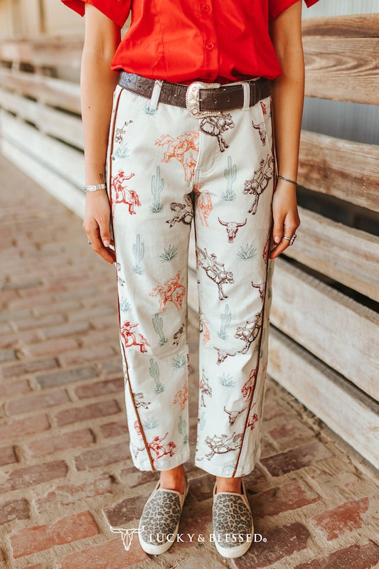WESTERN MR BARREL CREAM JEAN