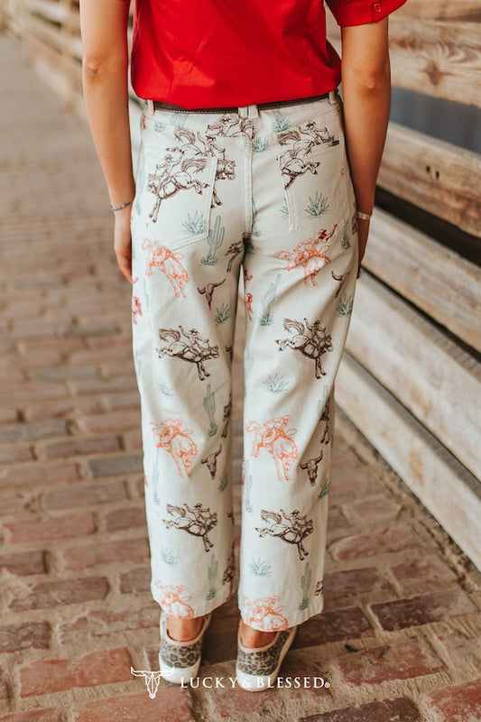 WESTERN MR BARREL CREAM JEAN