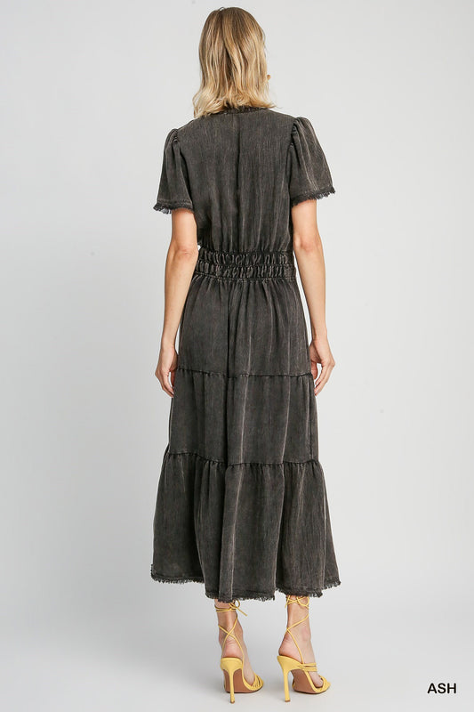WASHED BLACK MAXI DRESS