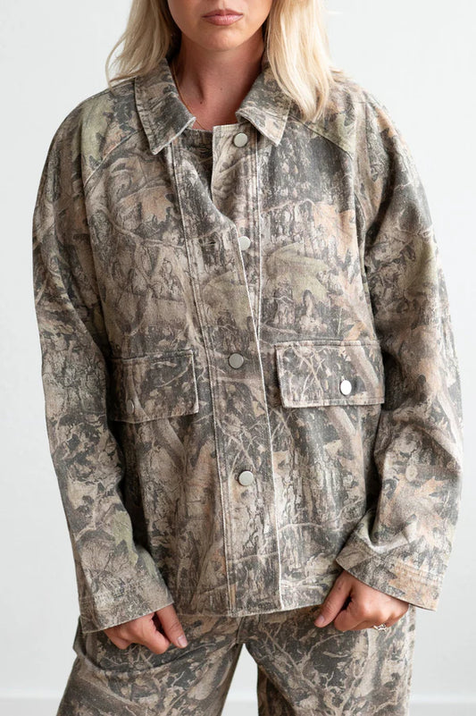 WOMENS CAMO UTILITY JACKET