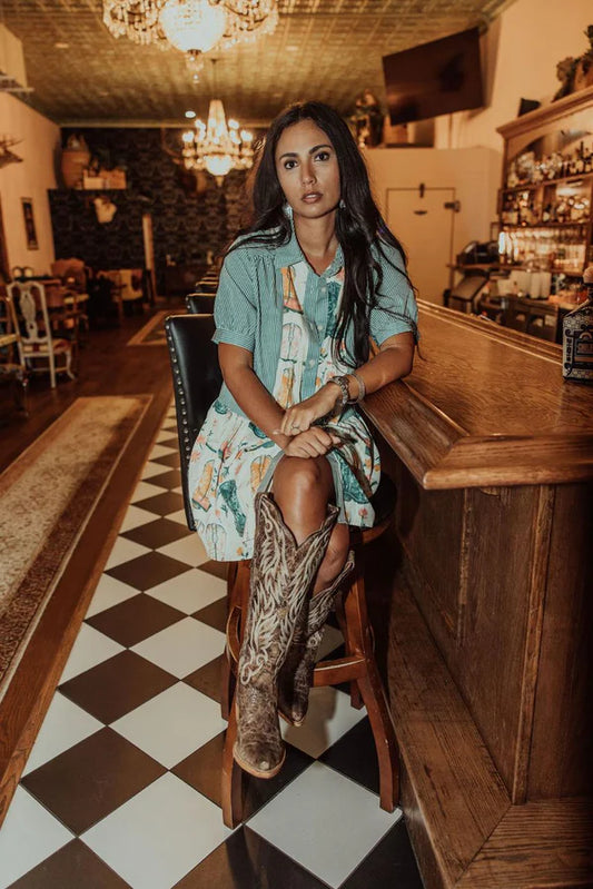 KICKING BOOTS DRESS