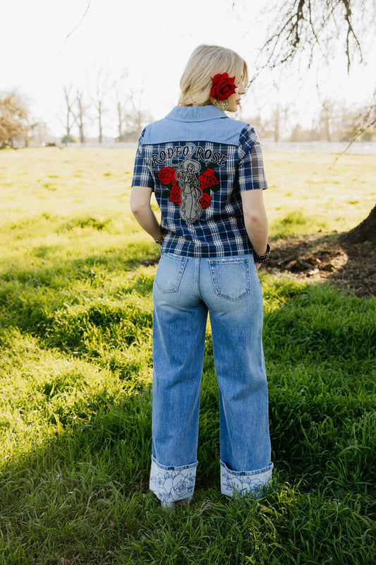 ROWDY ROSE CUFF JEAN