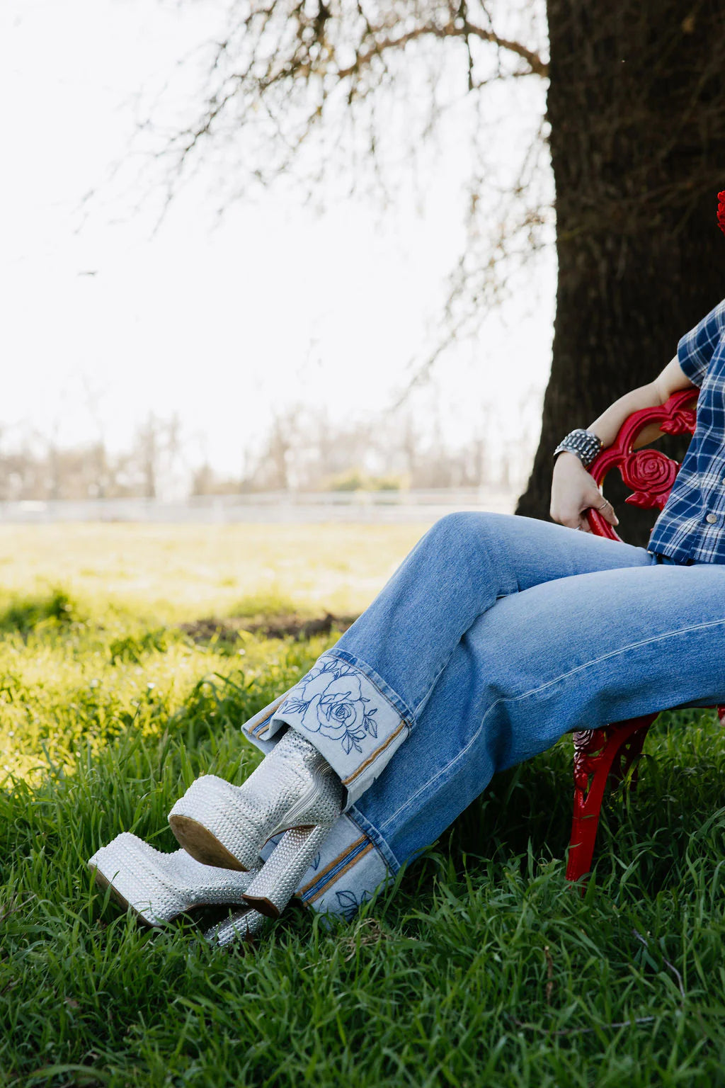 ROWDY ROSE CUFF JEAN