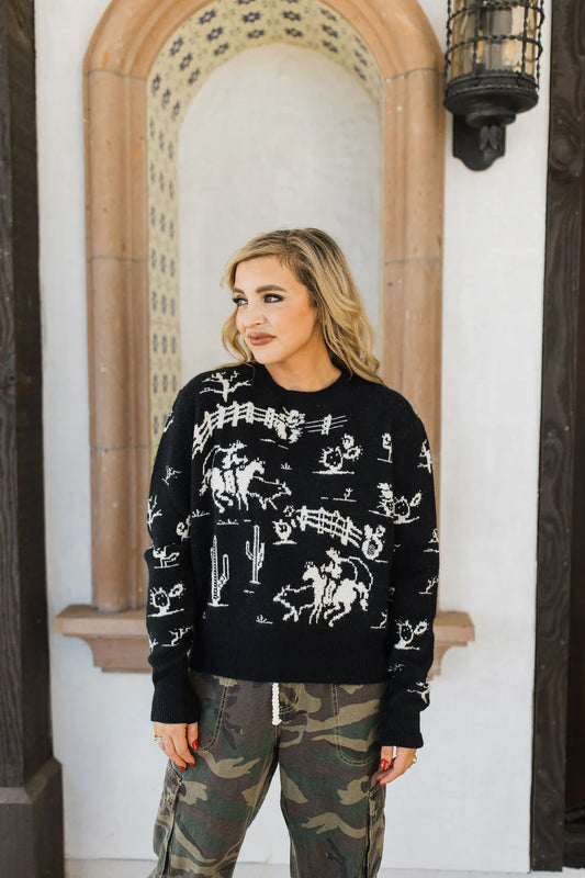RANCHO FREEMAN BLACK SWEATER