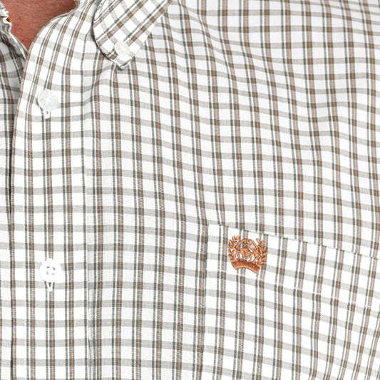 CINCH MN WHITE PLAID LS