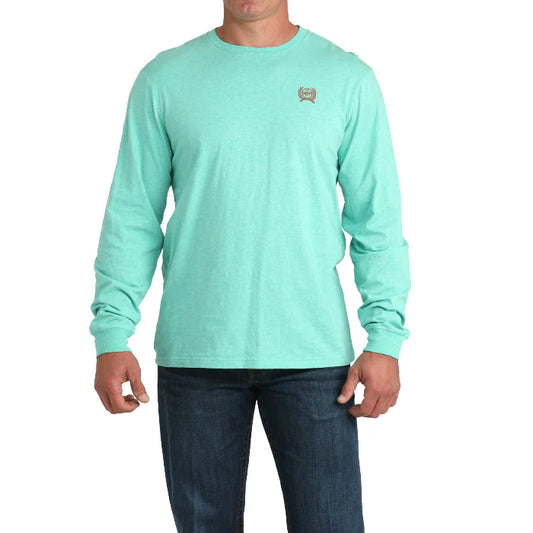 CINCH MNS TURQ LS TEE
