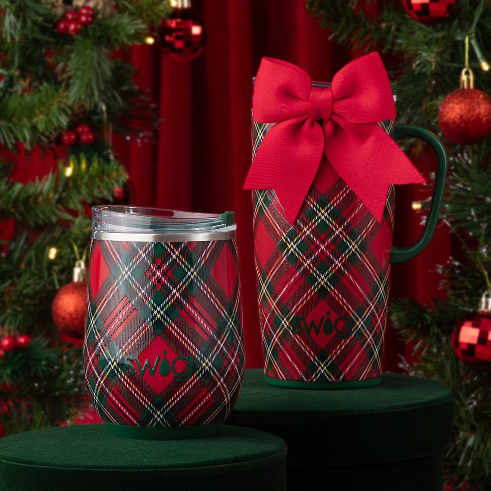 CHRISTMAS PLAID WINE 12OZ