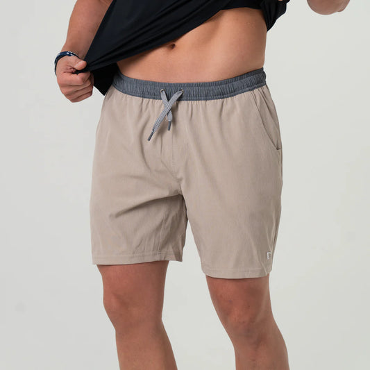 ATHLETIC SHORT 7" - HEATHER KHAKI