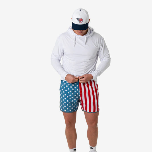 SWIM TRUNK THROWBACK USA