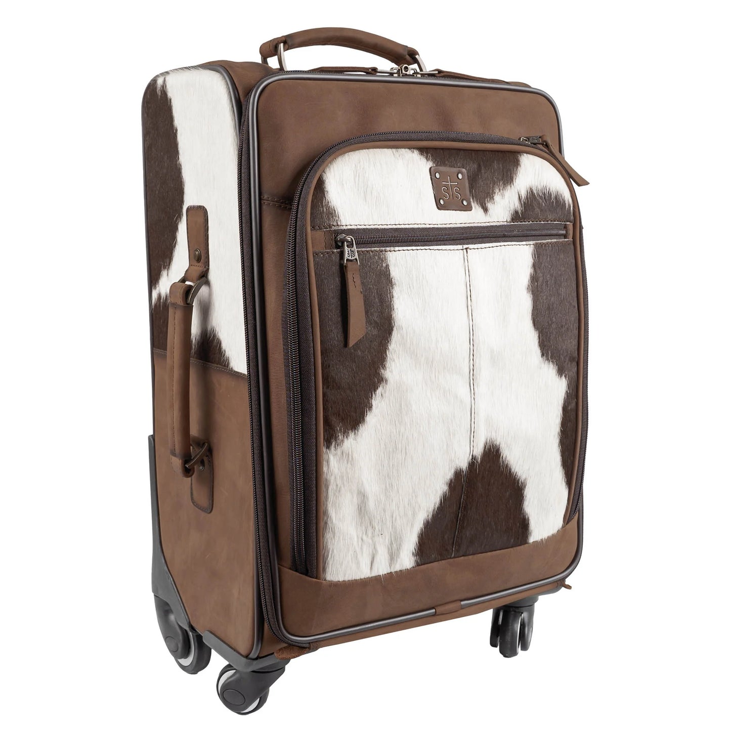 COWHIDE ROLLING BAG