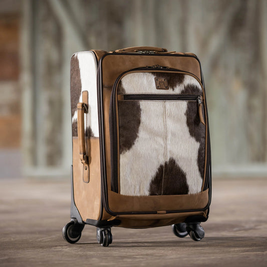 COWHIDE ROLLING BAG