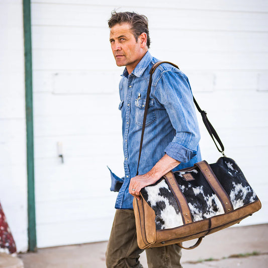 COWHIDE SALTILLO DUFFLE